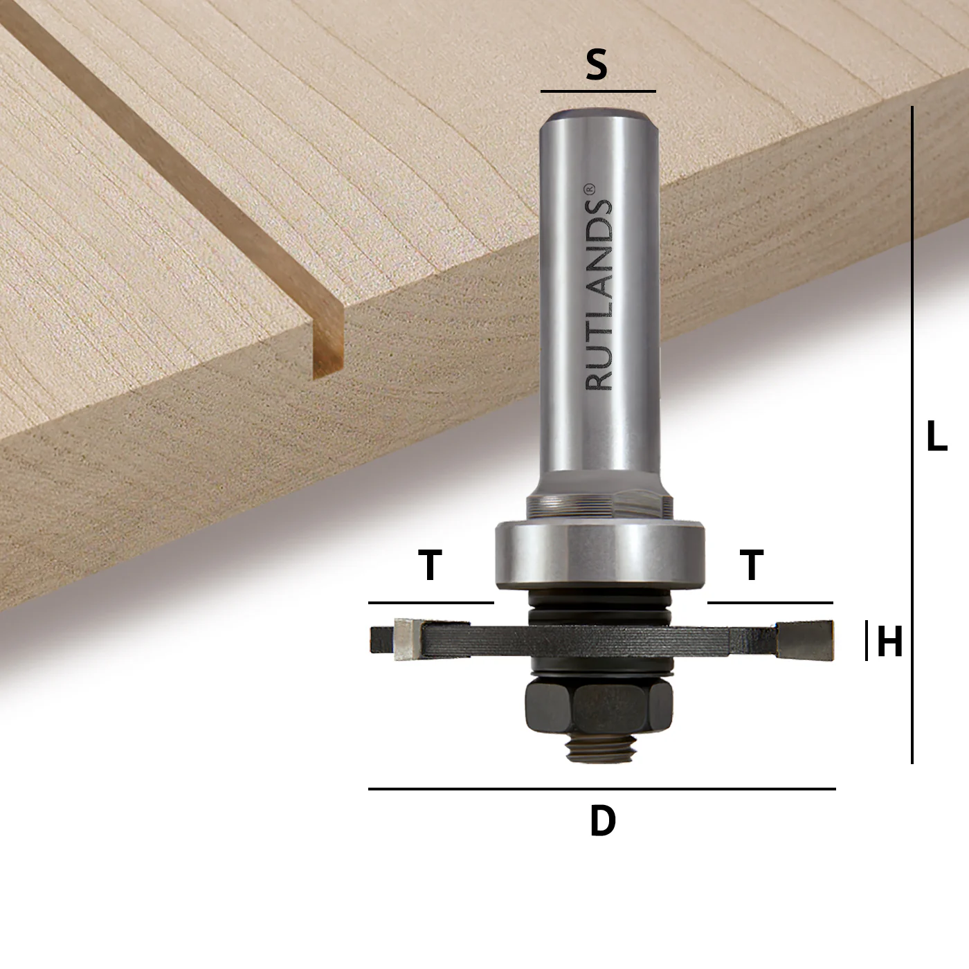 Router Bit Set - Slot Cutting - D=51mm H=1.5,2,3,4,5,6mm L=70mm S=1/2" - Image 6